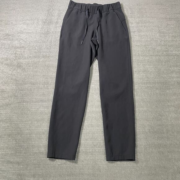 Lululemon Pants Women 2 Black On The Fly Jogger Performance Gym Athleisure 27" - Picture 1 of 6